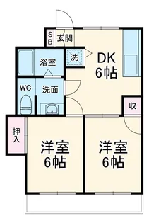 ヴィアーレヤマザキ【1階】の間取り