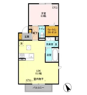 クレストフォーチュン A【1階】の間取り