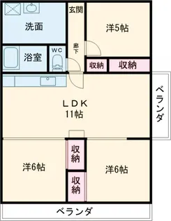 泉が丘ハイツⅡ【6階】の間取り