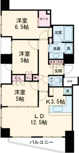 クラッシイハウス国立【9階】の間取り