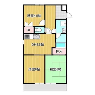 ハイツ浅井【303号室】の間取り