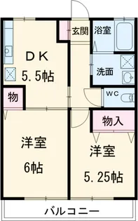 フレンドコートB【1階】の間取り