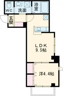 スカラーレ牛込【1階】の間取り