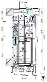 メインステージ北千住Ⅴ【214号室】の間取り