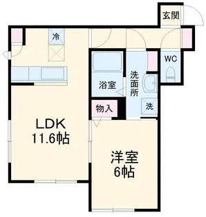 グランディールOGi【102号室】の間取り