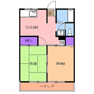 グリーンフラットA【203号室】の間取り