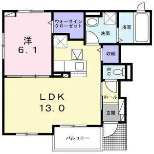 アパルトモン レガート【1階】の間取り