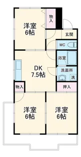 ハイツリッチモンドA棟【3階】の間取り