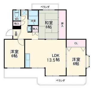 シャトー南【401号室】の間取り