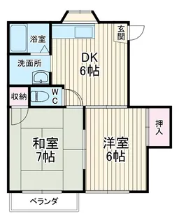 グリーンパークA【201号室】の間取り