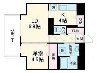 DENCITY CROSS SITE【12-C号室】の間取り