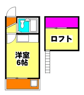 FLAP WARABI【203号室】の間取り