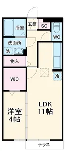 長久手ハイツ B【1階】の間取り
