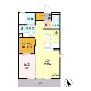 リリーコート【1階】の間取り