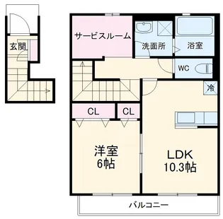 アムールM【2階】の間取り