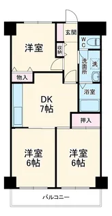 サンビュー宮前平【305号室】の間取り