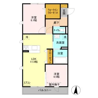 バンゴサン大宮【2階】の間取り