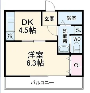 LALAコート【2A号室】の間取り