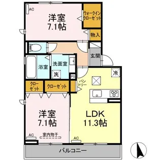 D-Square八町通【3階】の間取り
