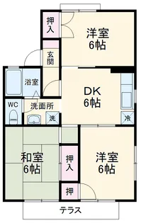 パールハイツ米村26【1階】の間取り