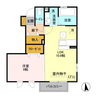セジュール クレスト【1階】の間取り
