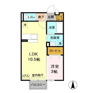 クレールソフィア【2階】の間取り