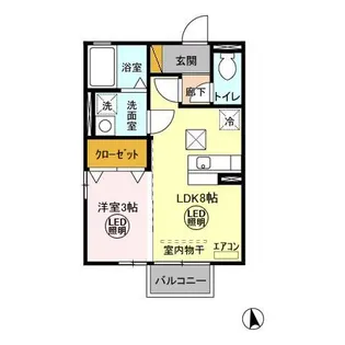 カーサ・ヴィオラ B【1階】の間取り