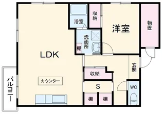 エヴァグリーン【402号室】の間取り