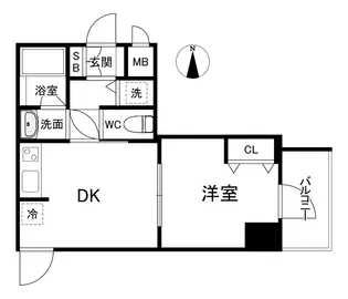 スプランディッド堀江【8階】の間取り
