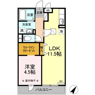 Blossom GardenⅡ【1階】の間取り
