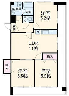 オガワビル【3階】の間取り