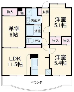 ミルフィーユふじみ野弐番館【2階】の間取り