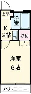 パレス小幡【202号室】の間取り