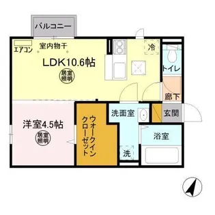 セジュール千波【1階】の間取り