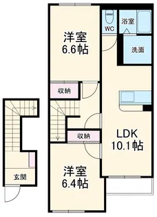 甫Ⅱ【2階】の間取り
