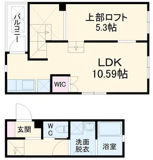 ソリッド勝川【2階】の間取り