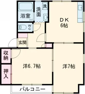 ラプラス戸祭C【102号室】の間取り