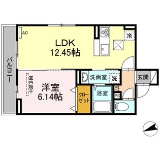 セレスティア東四つ木Ⅱ【102号室】の間取り