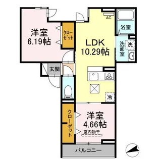 セレスティア東四つ木Ⅱ【1階】の間取り