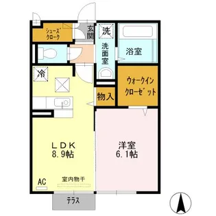 オネスティ【101号室】の間取り