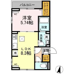 ブレッザ【1階】の間取り