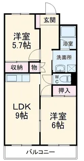宇都宮昭和ビルⅡ【302号室】の間取り