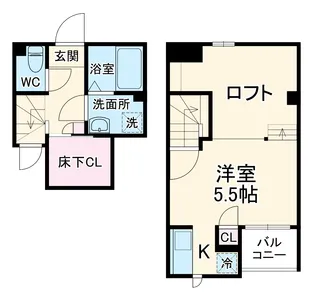 CB春日部クイント【1階】の間取り