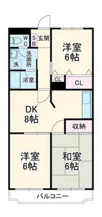 レジデンス参番館【204号室】の間取り