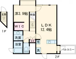 スクエアコート早稲田【0012号室】の間取り