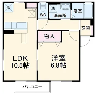 ラ・ベラ・ルーチェ【1階】の間取り