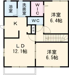 T・K Ⅱ.【202号室】の間取り