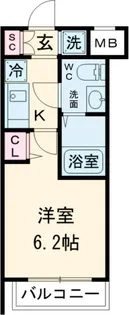 スカイコート戸越【2階】の間取り
