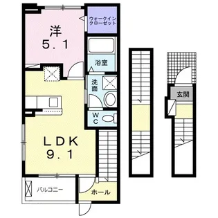 フィオーレ プリート V【3階】の間取り