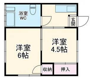 グリーンコーポA【12号室】の間取り